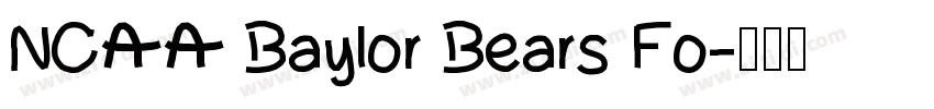 NCAA Baylor Bears Fo字体转换